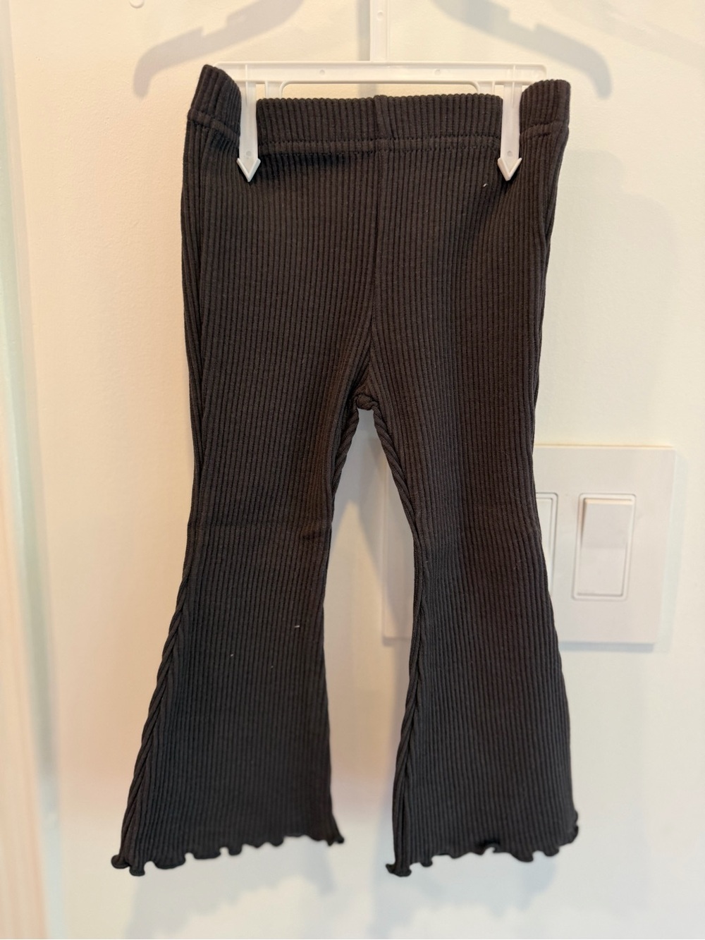 Ribbed flare Frill Trousers Charcoal for toddler size 24m